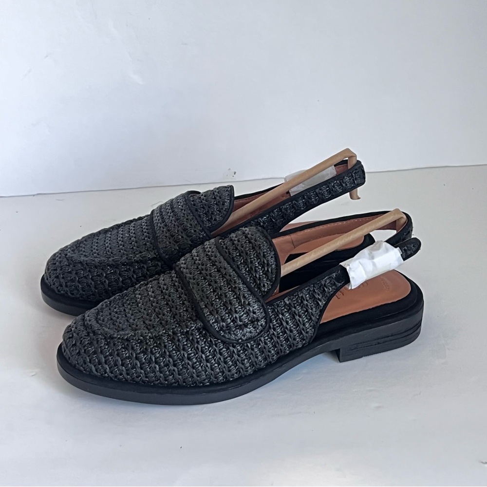 Gentle Souls Caleb Raffia Slingback Loafer Flats Sz 7M